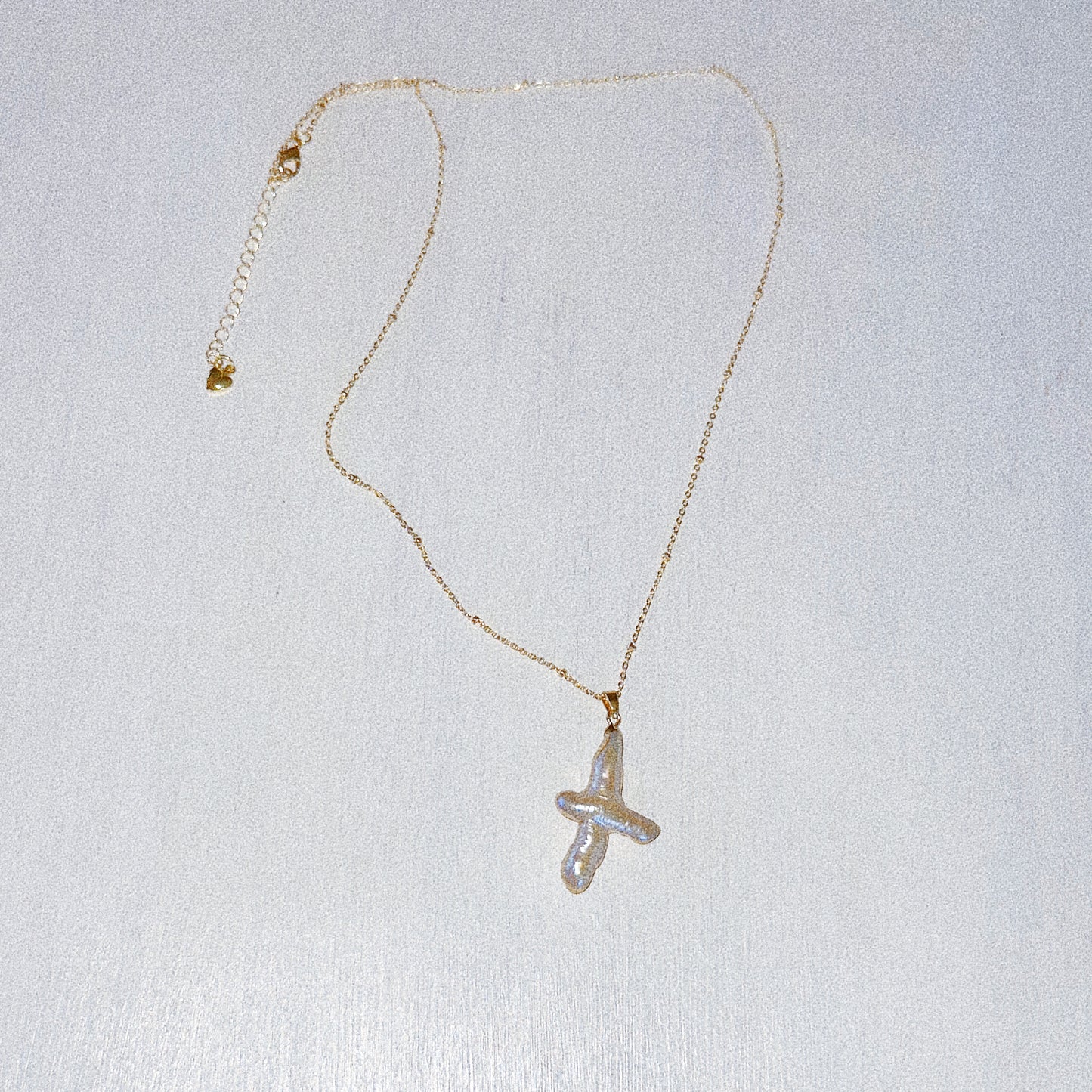 Sun Blessed Freshwater Pearl Cross Necklace