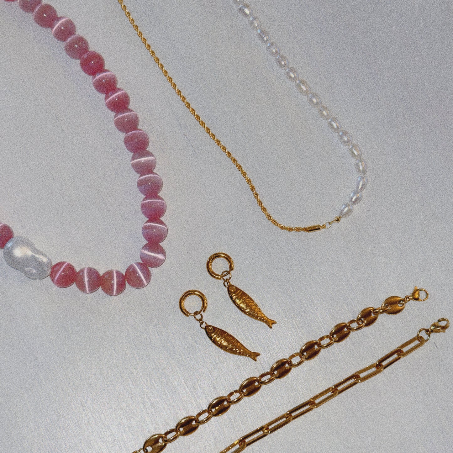 Pink Lagoon Beaded Necklace