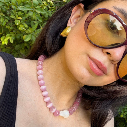 Pink Lagoon Beaded Necklace