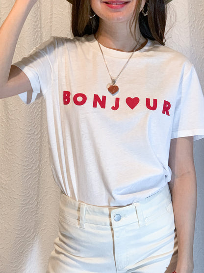 French Connection T-Shirt Bonjour