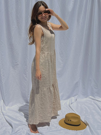 VENICE LINEN MIDI DRESS