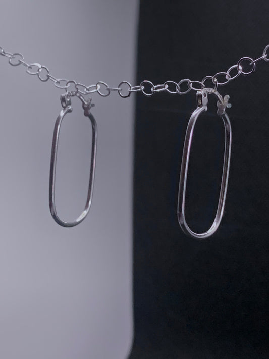 OVAL MIRROR HOOPS