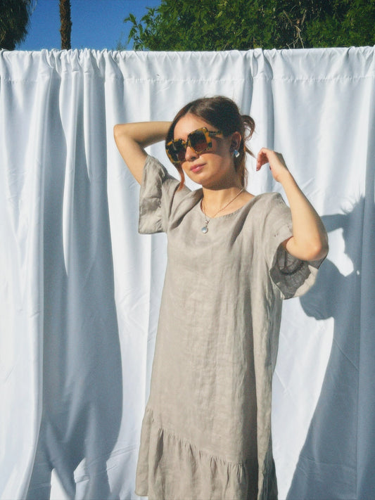 made in Italy linen dress las bam 