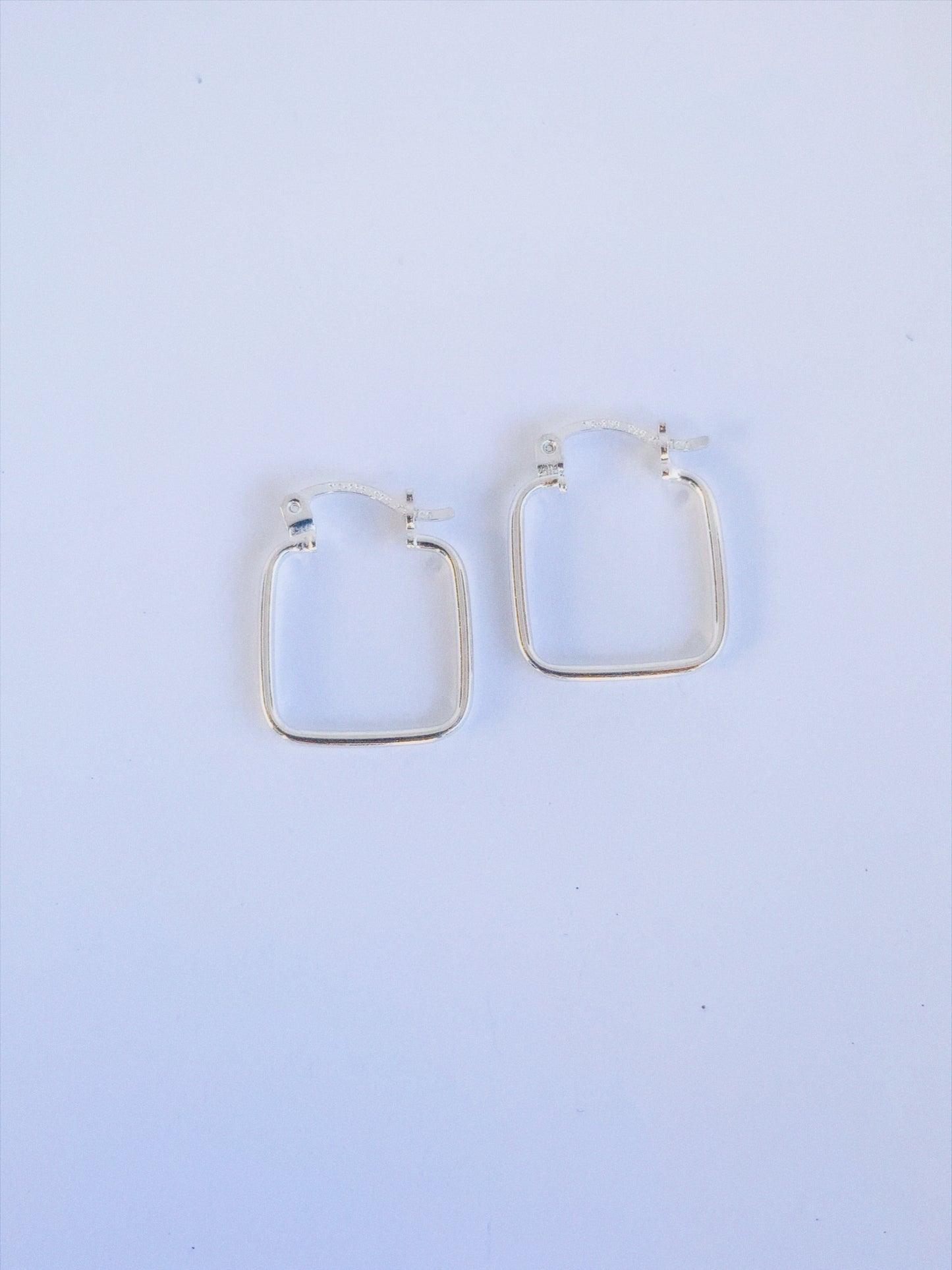 sterling silver 925 square hoops las bam 
