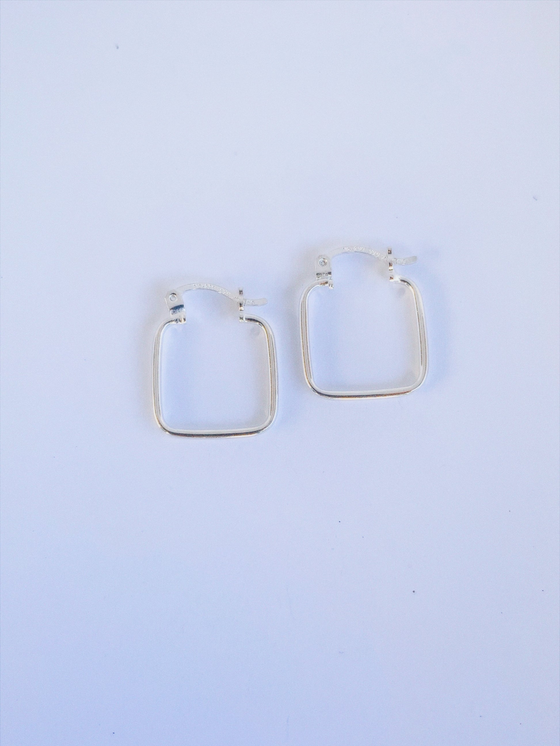 sterling silver 925 square hoops las bam 