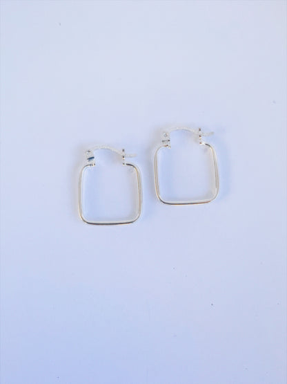 sterling silver 925 square hoops las bam 