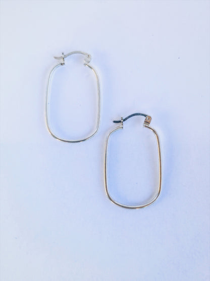 OVAL MIRROR HOOPS