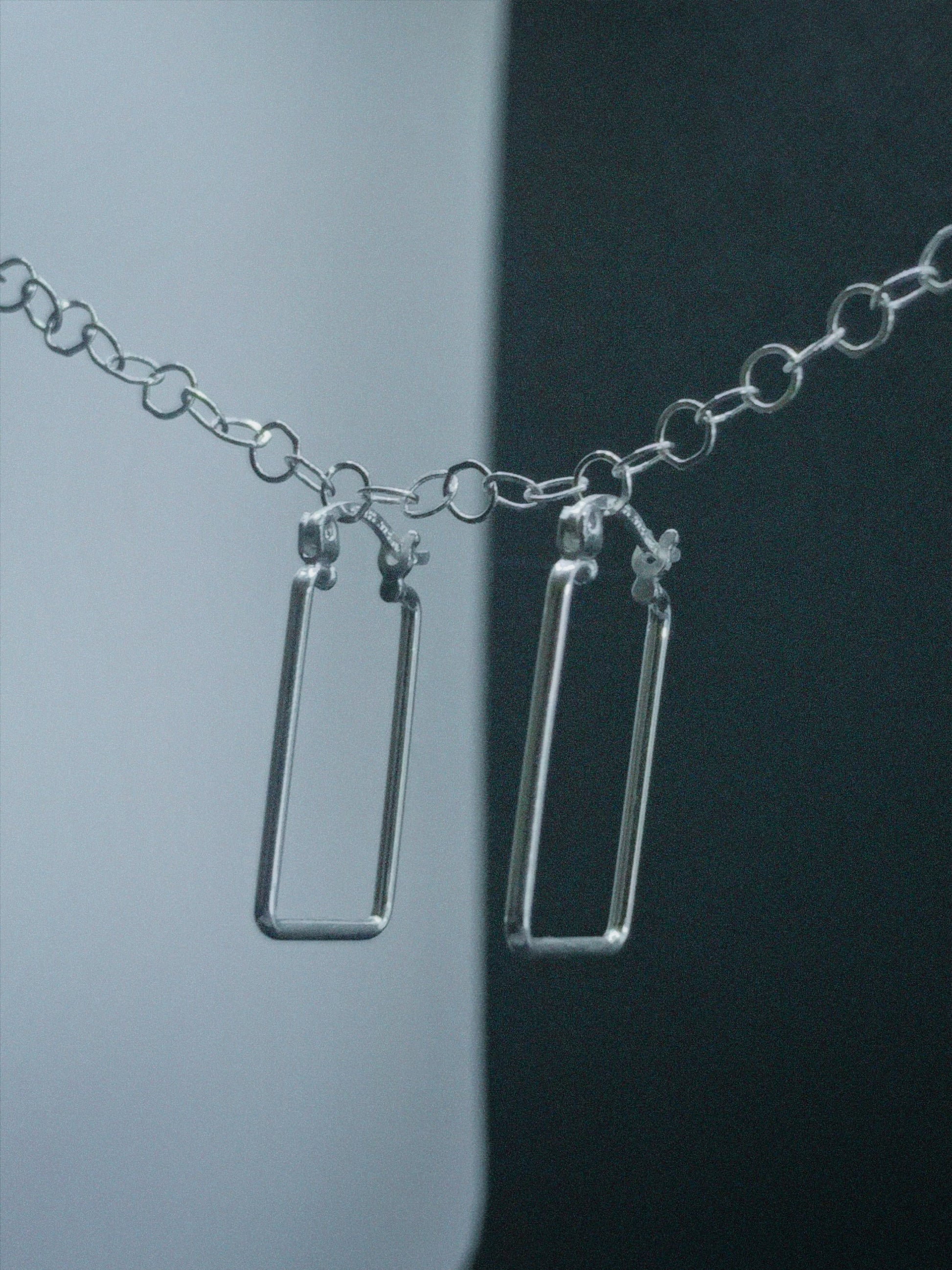 sterling silver 925 rectangular hoops